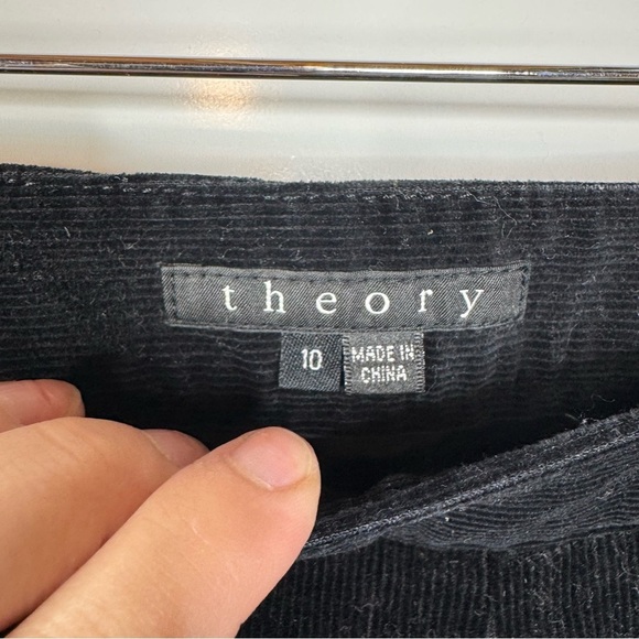 Theory Black Corduroy Flare Pants Size 10 - Picture 4 of 6